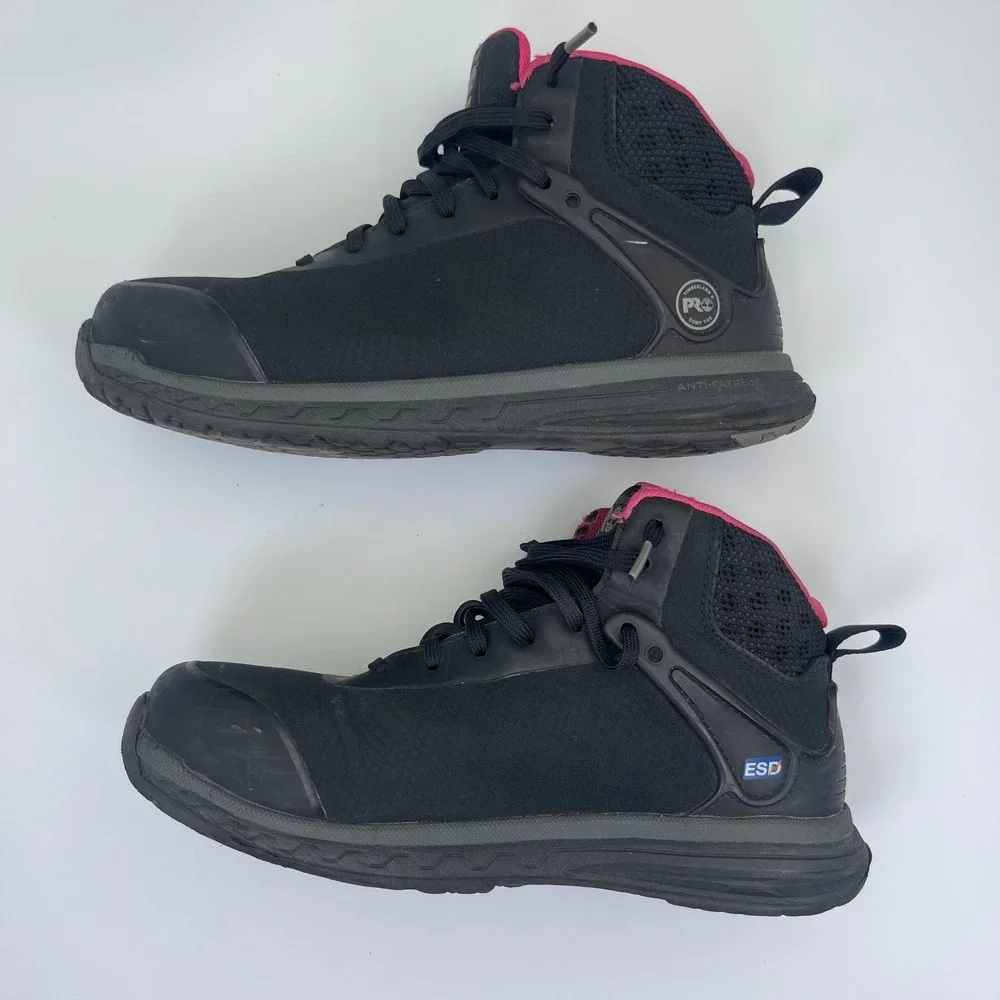 Timberland PRO Drivetrain Work Boots Size 7.5 Black Work Safety Composite Toe